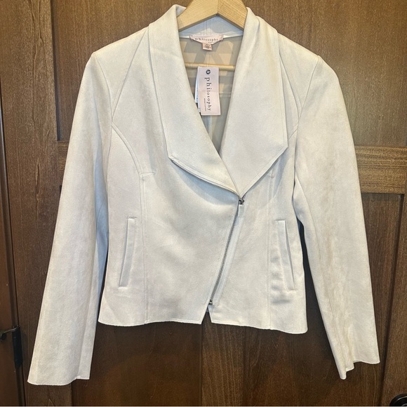 Philosophy Jackets & Blazers - Philosophy Women's Light Stone Faux Leather Jacket
